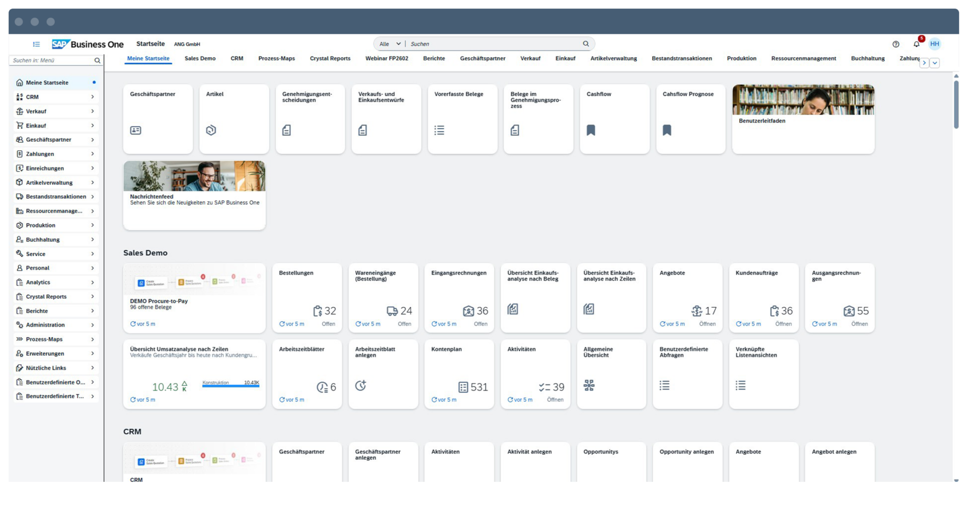 DE-SAP-Business-One-Startseite