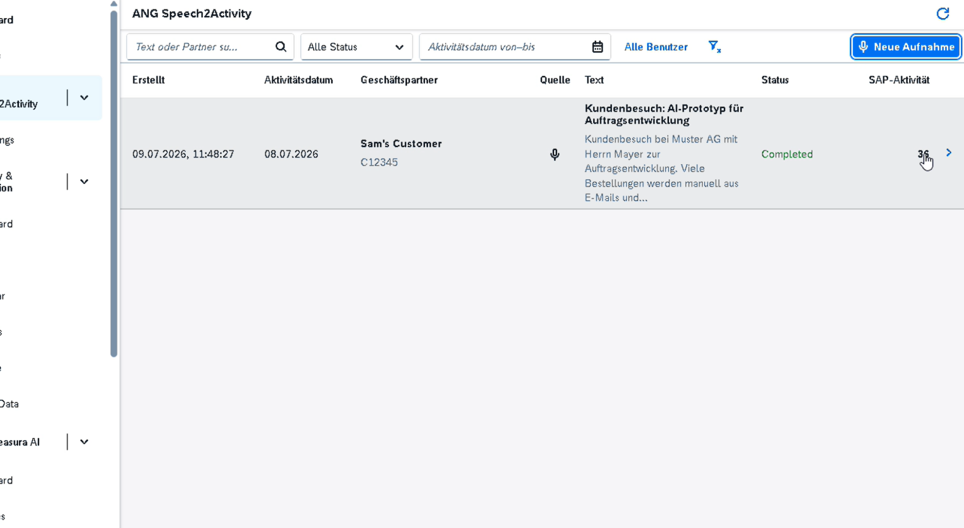 Lösungen für Außendienst, Vertrieb & Service 58 ANG Speak2Activity Screenshot (4)