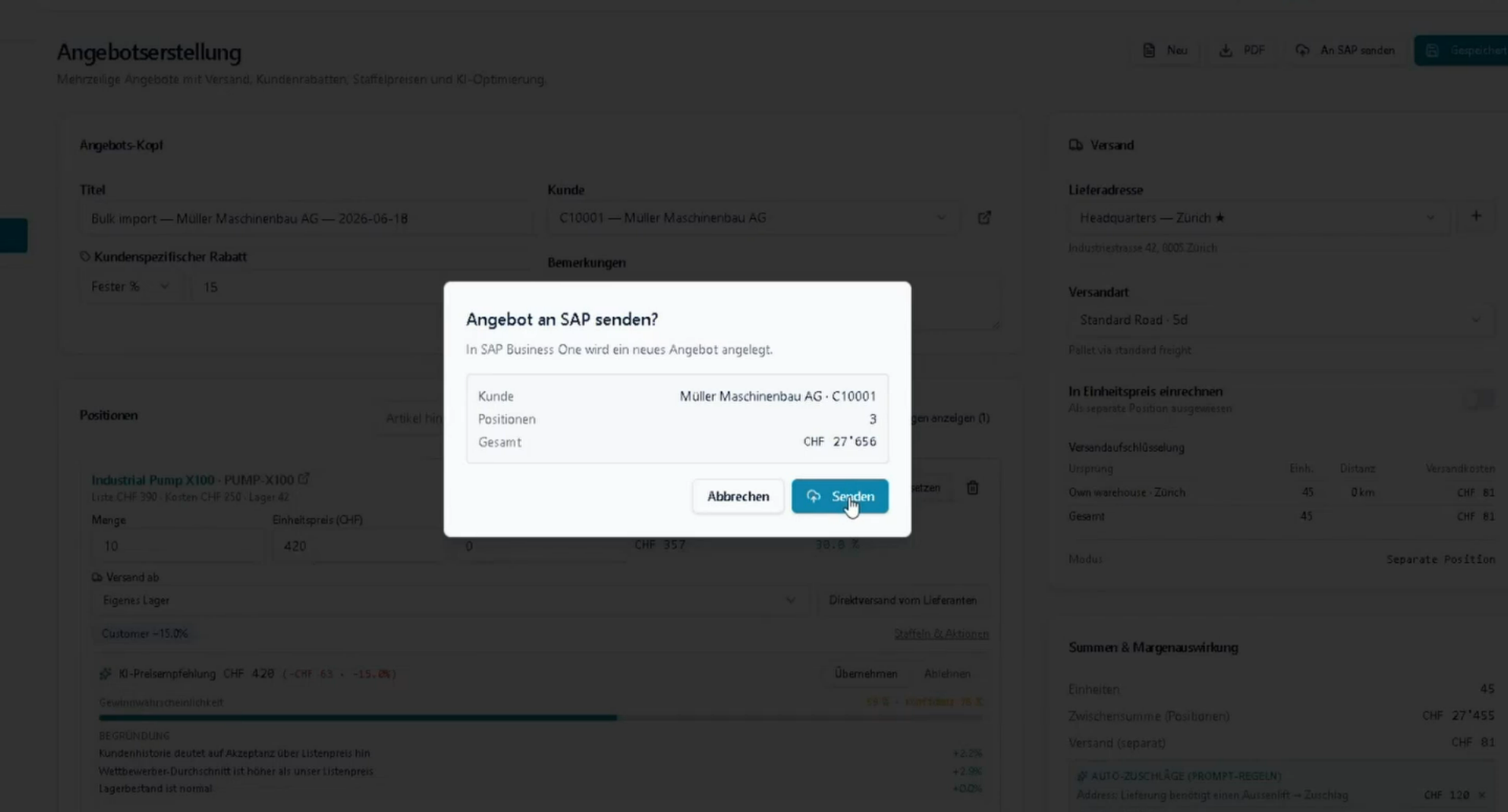 Lösungen für Außendienst, Vertrieb & Service 71 Angebots- & Preiskalkulation Screenshot (3)
